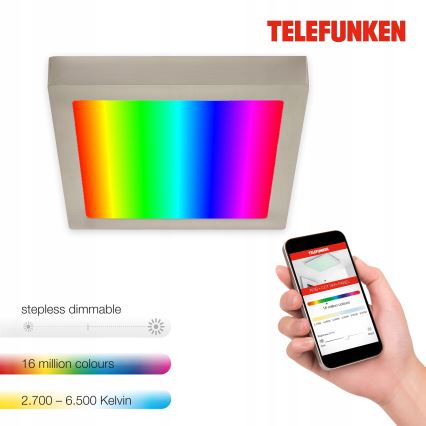 Telefunken 309602TF - Dimmbare LED-RGBW-Deckenleuchte LED/18W/230V 2700-6500K Wi-Fi Tuya