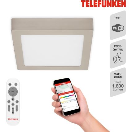 Telefunken 309602TF - Dimmbare LED-RGBW-Deckenleuchte LED/18W/230V 2700-6500K Wi-Fi Tuya