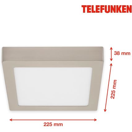 Telefunken 309602TF - Dimmbare LED-RGBW-Deckenleuchte LED/18W/230V 2700-6500K Wi-Fi Tuya