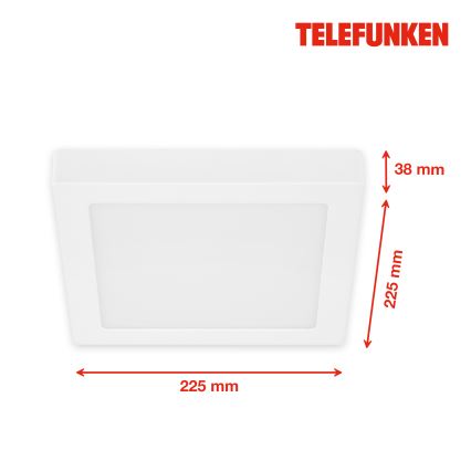 Telefunken 309606TF - Dimmbare LED-RGBW-Deckenleuchte LED/18W/230V 2700-6500K Wi-Fi Tuya