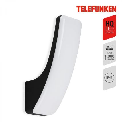 Telefunken 311605TF - LED-Wandleuchte für den Außenbereich LED/15W/230V IP44 schwarz