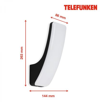 Telefunken 311605TF - LED-Wandleuchte für den Außenbereich LED/15W/230V IP44 schwarz