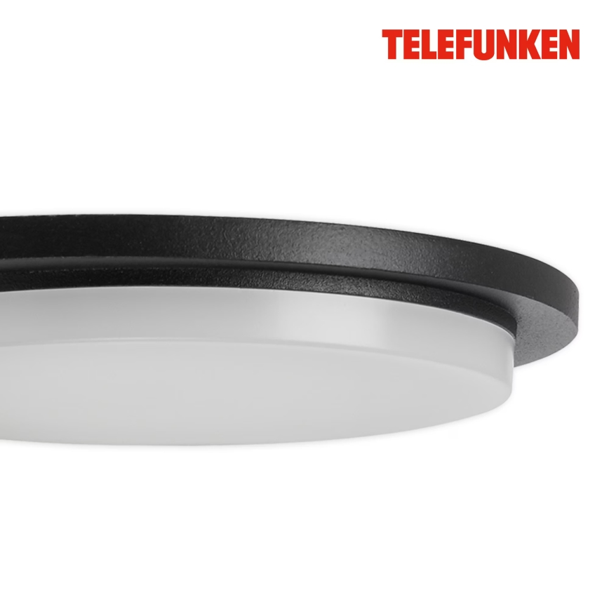 Telefunken 312505TF-LED Außenwandleuchte mit Sensor LED/10W/230V IP44 Schwarz