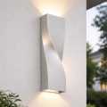 Telefunken 312704TF - LED-Wandleuchte für den Außenbereich 2xLED/5,5W/230V IP44 silbern
