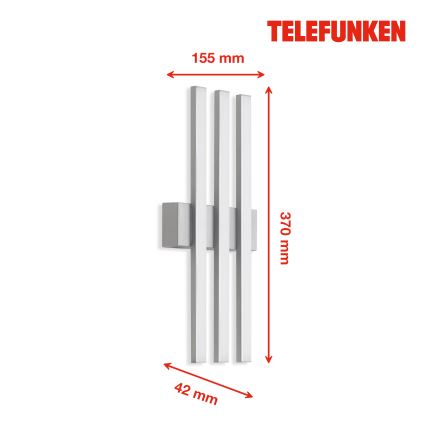 Telefunken 313104TF - LED-Wandleuchte für den Außenbereich 3xLED/4W/230V IP44