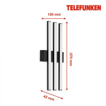 Telefunken 313105TF - LED-Wandleuchte für den Außenbereich 3xLED/4W/230V IP44