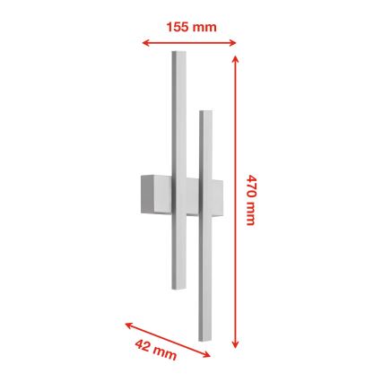 Telefunken 313204TF - Outdoor-LED-Wandleuchte 2xLED/8W/230V IP44