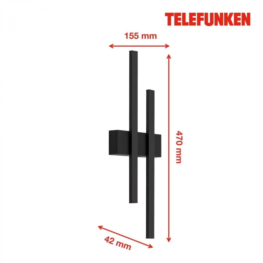 Telefunken 313205TF - LED-Outdoor-Wandleuchte 2xLED/4W/230V 4000K IP44