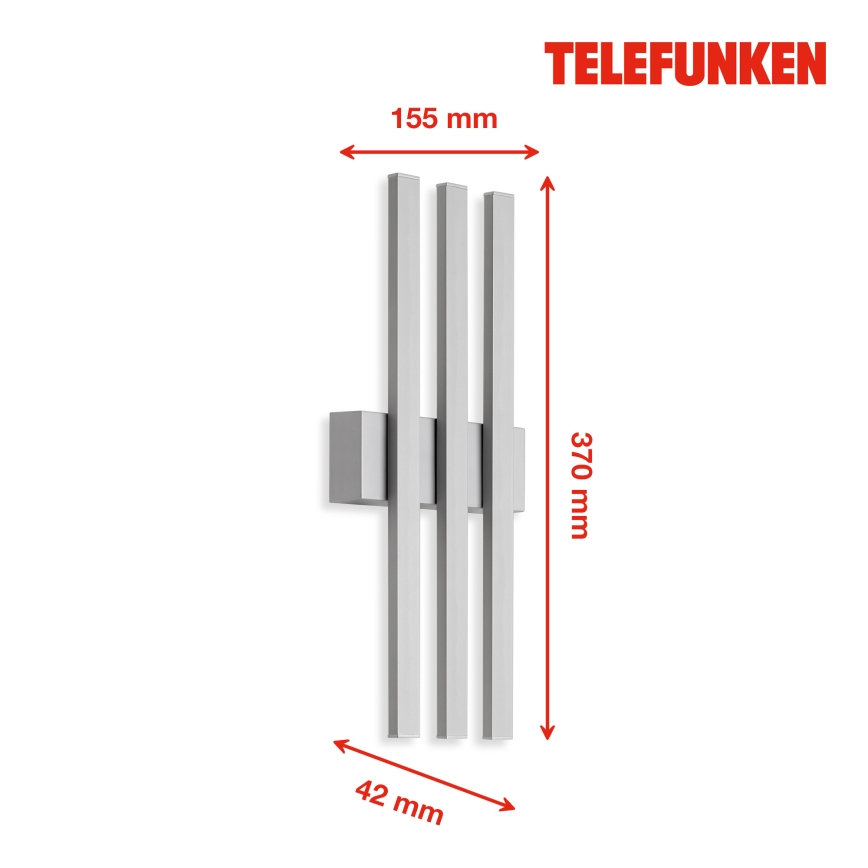 Telefunken 313304TF - LED-Wandleuchte für Außenbereiche 3xLED/4W/230V IP44