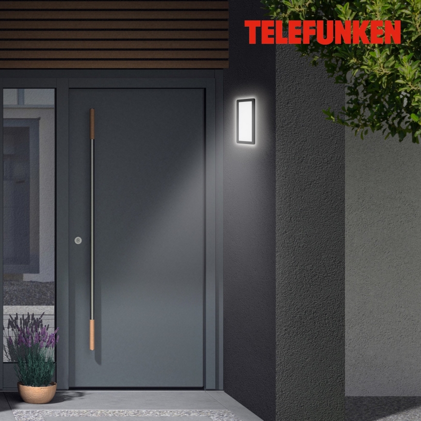 Telefunken 313605TF - LED-Wandleuchte für den Außenbereich LED/16W/230V IP44 schwarz