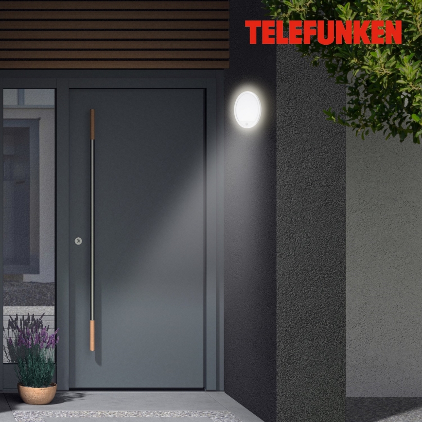 Telefunken 313706TF - LED-Wandleuchte mit Sensor für den Außenbereich LED/15W/230V IP44 weiß