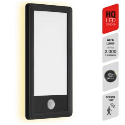 Telefunken 313905TF – LED-Outdoor-Wandleuchte mit Sensor LED/16W/230V IP44