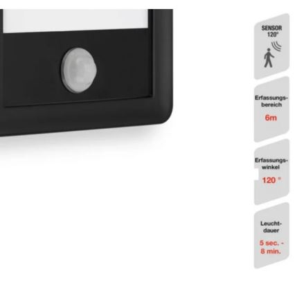 Telefunken 313905TF – LED-Outdoor-Wandleuchte mit Sensor LED/16W/230V IP44