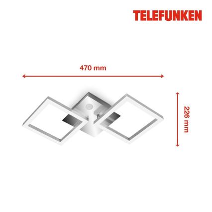 Telefunken 318508TF - LED-Deckenleuchte mit Sensor FRAME LED/12W/230V 3000K matt Chrom