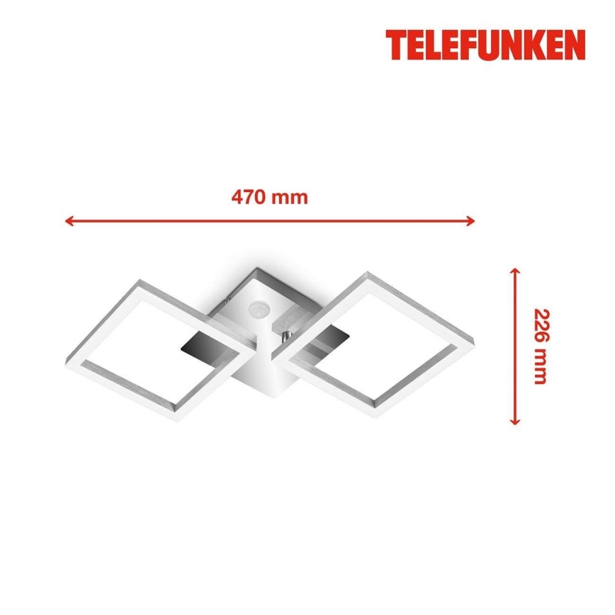 Telefunken 318508TF - LED-Deckenleuchte mit Sensor FRAME LED/12W/230V 3000K matt Chrom