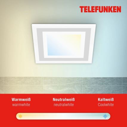 Telefunken 318706TF - LED RGBW dimmbares Panel LED/18W/230V 3000-6500K + Fernbedienung
