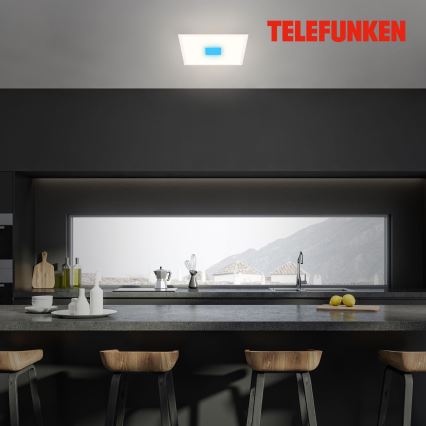 Telefunken 319106TF - Dimmbare RGBW-Deckenleuchte LED/24W/230V 2700-6500K weiß + Fernbedienung