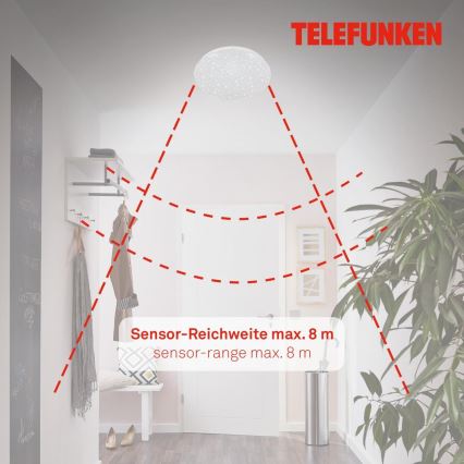 Telefunken 601706TF - LED-Deckenleuchte mit Sensor LED/12W/230V d 27 cm