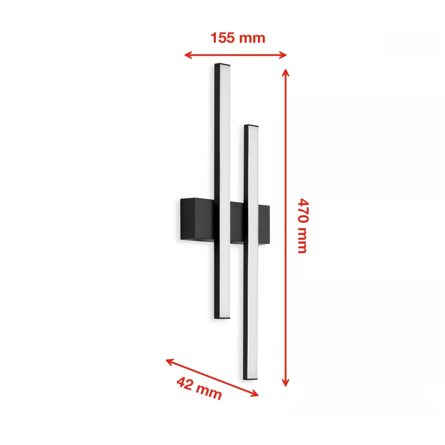 Telefunken - LED-Außenwandleuchte 2xLED/4W/230V IP44 schwarz