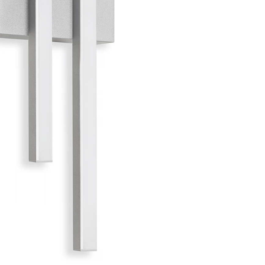 Telefunken - LED Außenwandleuchte 2xLED/4W/230V IP44 silber