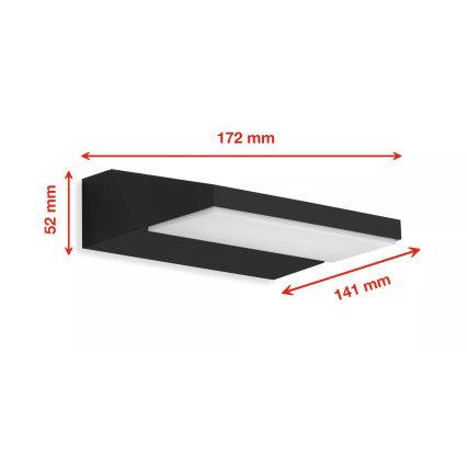 Telefunken - LED Außenwandleuchte LED/10W/230V IP44 schwarz