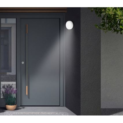 Telefunken - LED Außenwandleuchte mit Dämmerungs- und Bewegungsmelder LED/12W/230V IP44 weiß