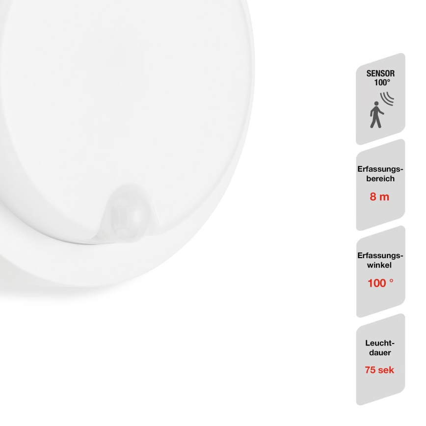 Telefunken - LED Außenwandleuchte mit Dämmerungs- und Bewegungsmelder LED/12W/230V IP44 weiß