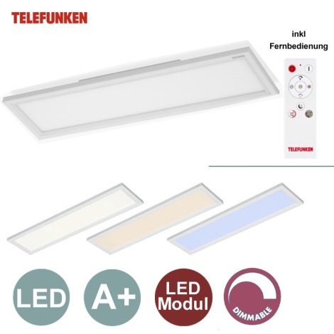 Telefunken - LED Dimmbarer Panel 1xLED/18W/230V + Fernbedienung