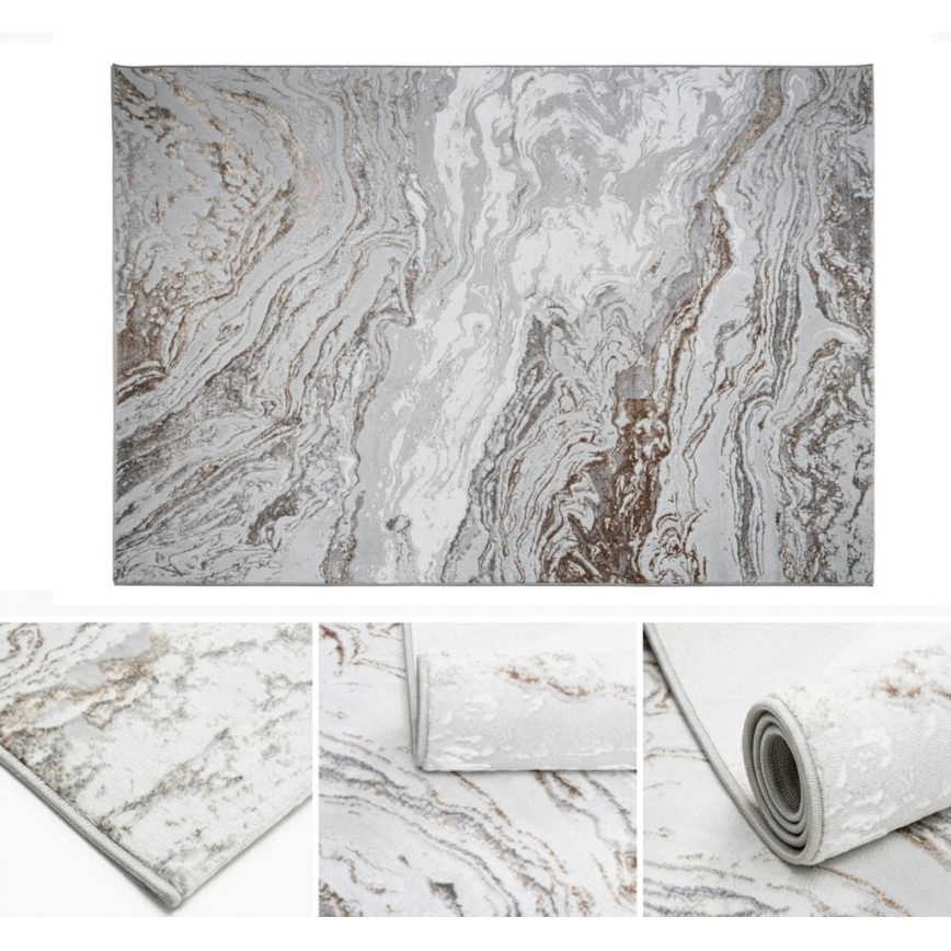 Teppich CREATION 200x290 cm 1950 g/m² grau/braun Marmor-Optik