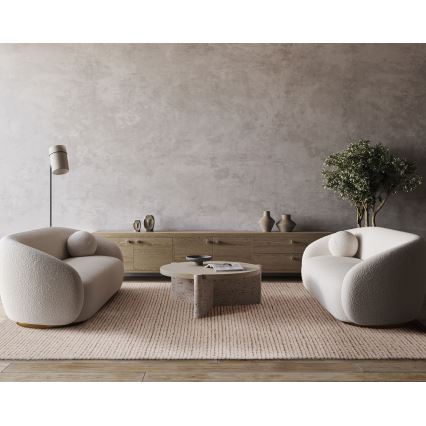 Teppich FIR WOOL 200x300 cm, 2600 g/m², creme/natur