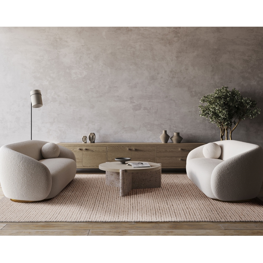 Teppich FIR WOOL 200x300 cm, 2600 g/m², creme/natur