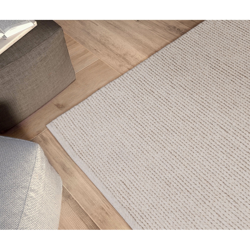Teppich FIR WOOL 200x300 cm, 2600 g/m², creme/natur