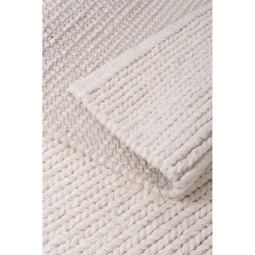 Teppich FIR WOOL 200x300 cm, 2600 g/m², creme/natur