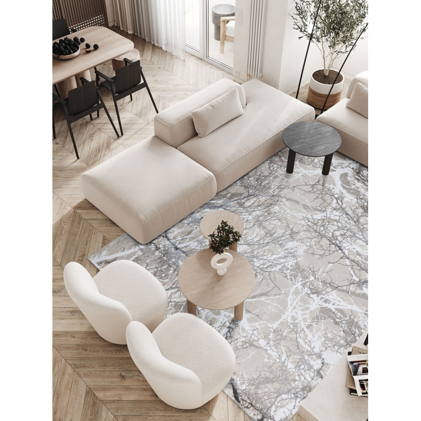 Teppich GRECE 120x170 cm 2150 g/m2 creme/grau/weiß