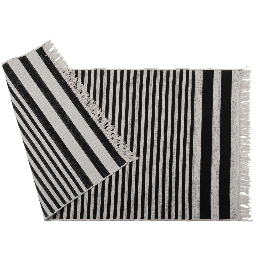 Teppich KILIM GOLD 60x120 cm schwarz/weiß