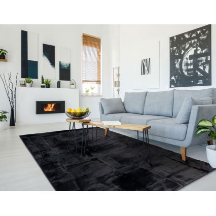 Teppich RABBIT 3D 120 x 170 cm schwarz