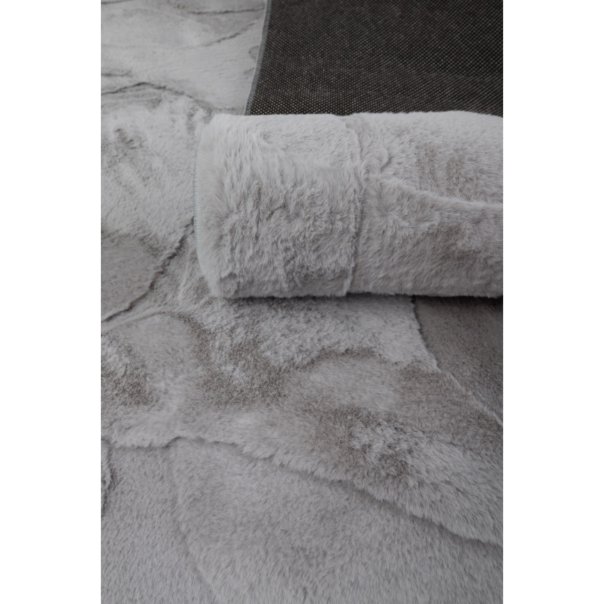 Teppich RABBIT 3D 160x230 cm, grau