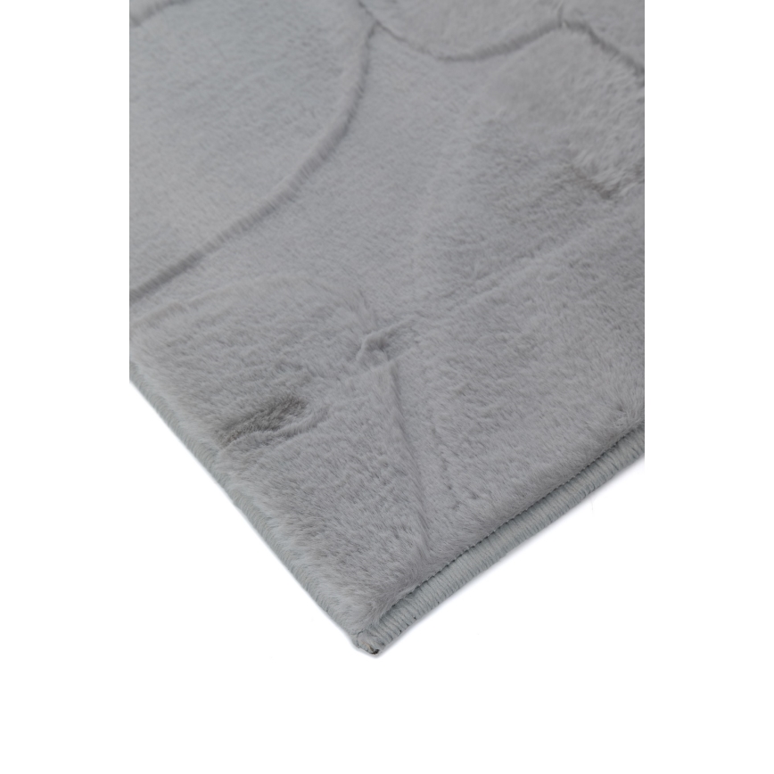 Teppich RABBIT 3D 80x150 cm hellgrau