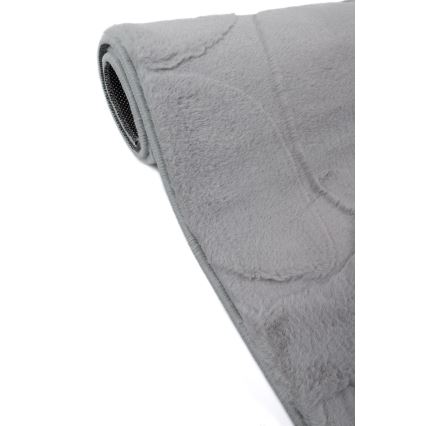 Teppich RABBIT 3D 80x150 cm hellgrau