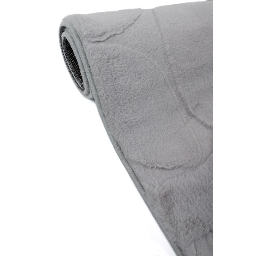 Teppich RABBIT 3D 80x150 cm hellgrau