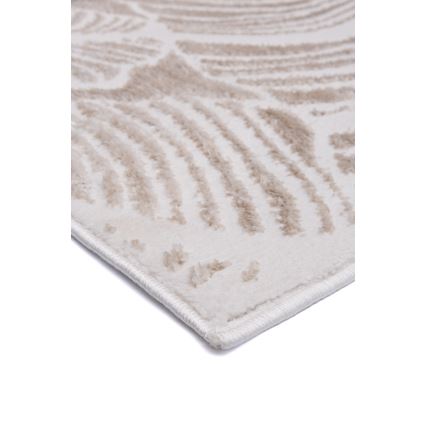 Teppich SALAMANCA 160x230 cm beige/weiß/Blättermuster