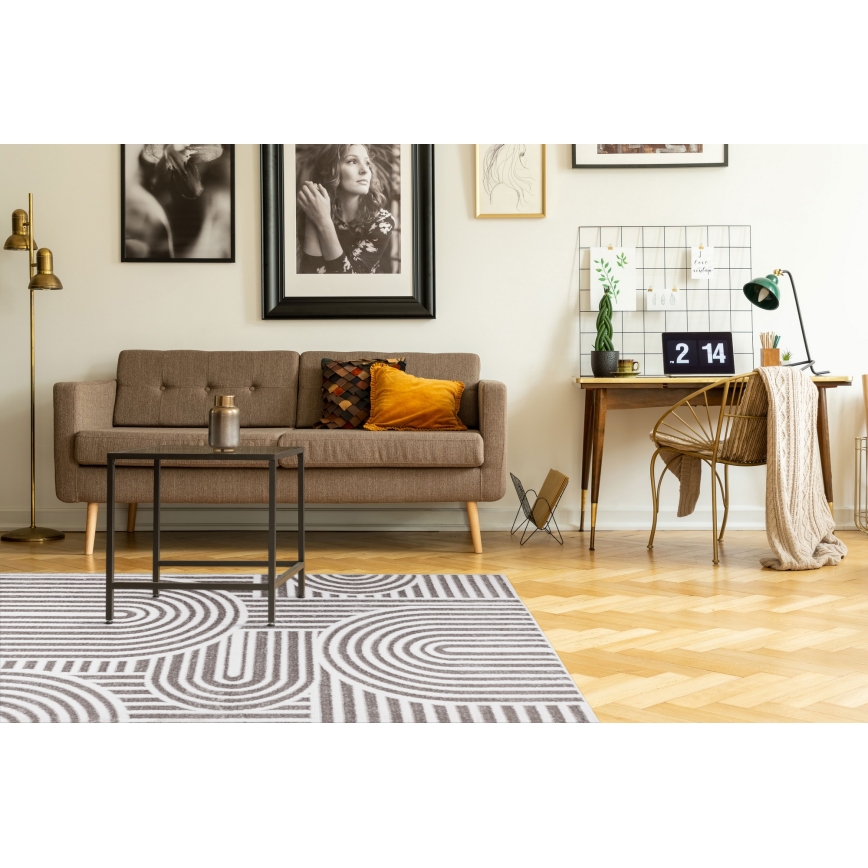 Teppich SALAMANCA 160x230 cm grau/weiß