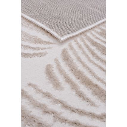 Teppich SALAMANCA 200 x 280 cm Beige/Weiß, Blattmuster