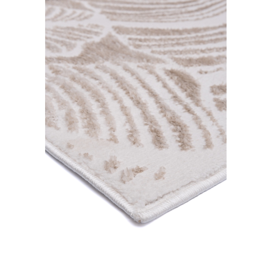 Teppich SALAMANCA 200 x 280 cm Beige/Weiß, Blattmuster