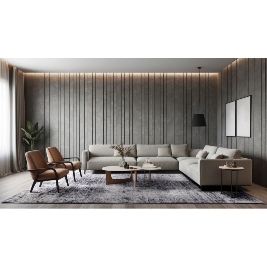 Teppich SALAMANCA 67x120 cm grau/weiß