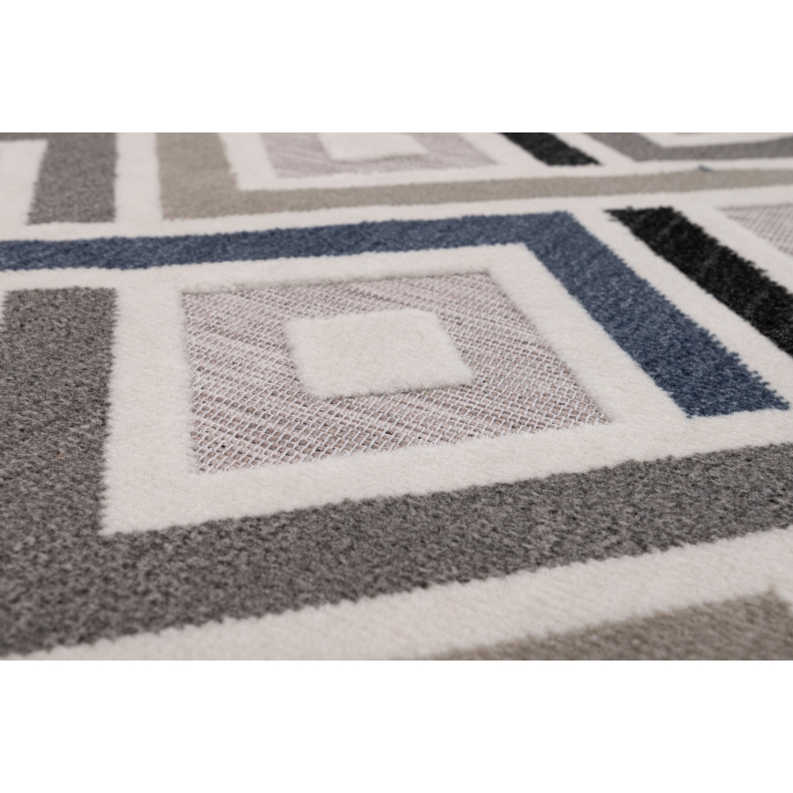 Teppich SHIFT 160x220 cm grau/blau/beige