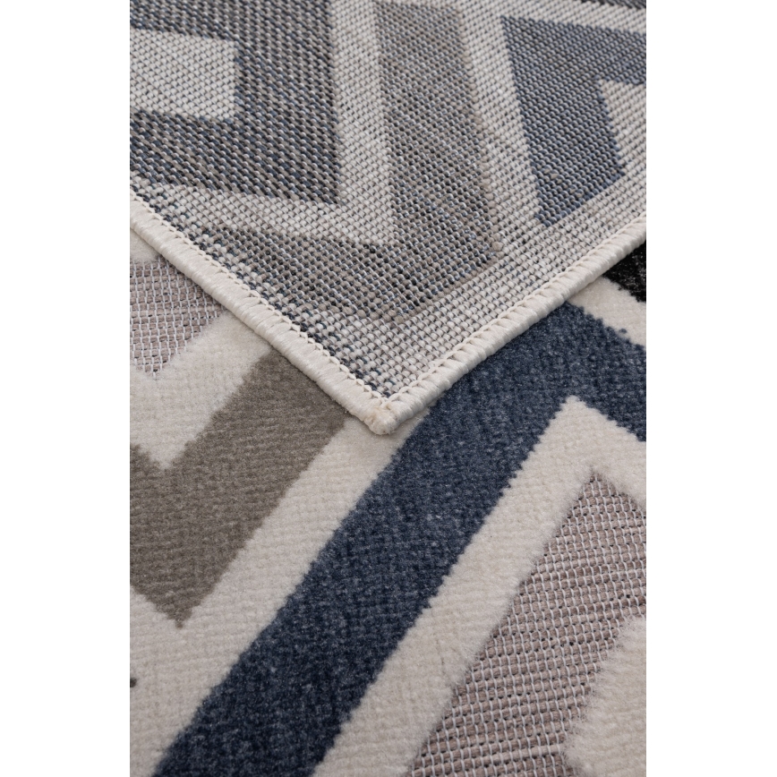 Teppich SHIFT 80x150 cm grau/blau/beige
