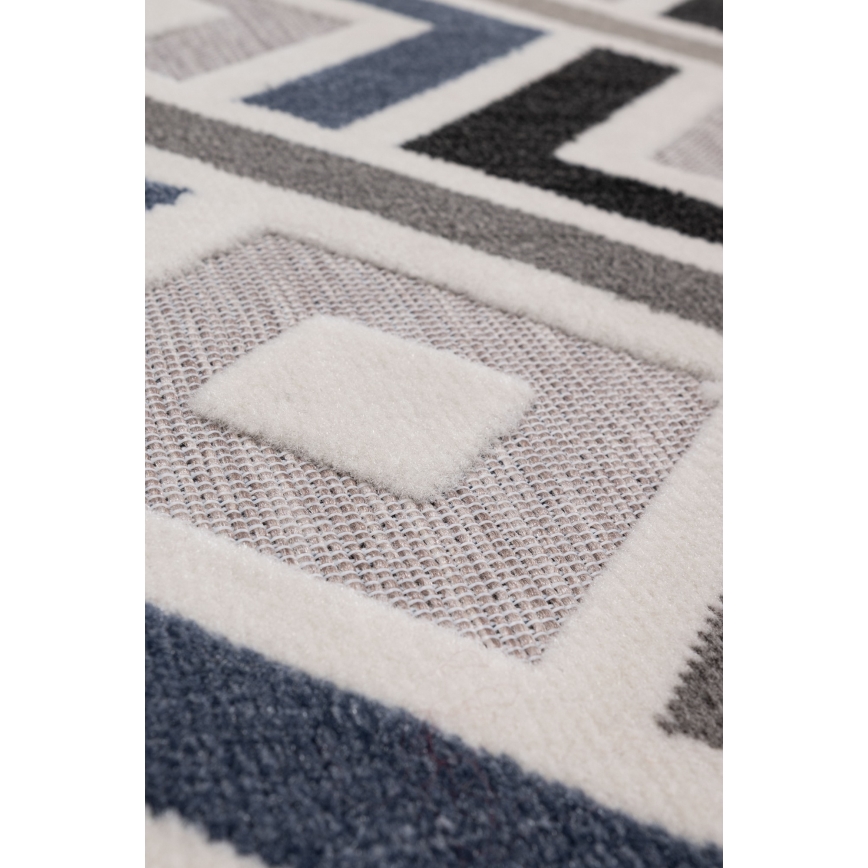 Teppich SHIFT 80x150 cm grau/blau/beige