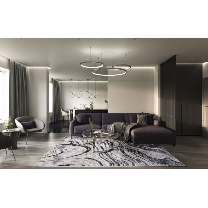 Teppich STONE 120 x 160 cm grau/anthrazit