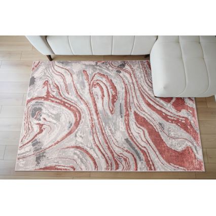 Teppich STONE 80x140 cm rosa/grau